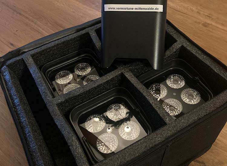 Partybeleuchtung Uplight-LED, 4 Lampen